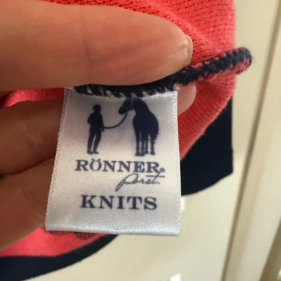 Ronner Brand Gorgeous Horse Red/Navy Sweater Size M - Picture 4 of 6